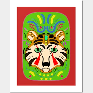 Tribal Carnival Tiger Card Posters and Art